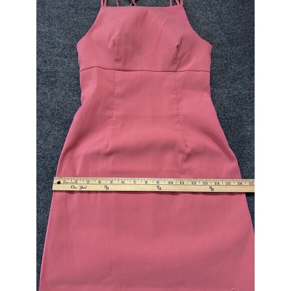VINTAGE Y2k Rampage Dress Size 3 Pink Straps Eyelets Barbie Summer Bodycon7 - Picture 15 of 15